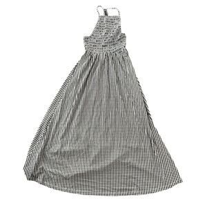 ASOS Black Gingham Backless Halter Maxi Dress Size 4